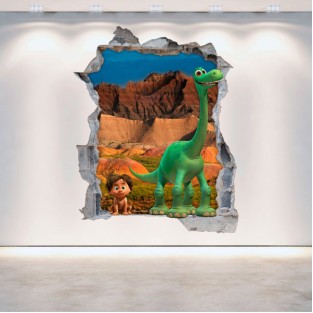 Vinilos agujero 3d disney película el viaje de arlo