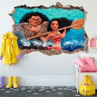 Vinilos agujero 3d disney moana