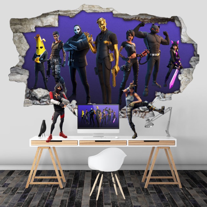 Vinilo fortnite agujero 3d