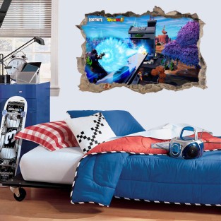 Vinilo fortnite dragon ball agujero 3d Vinilo fortnite dragon ball agujero 3d