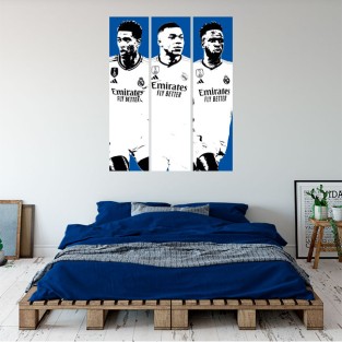 Vinilos fútbol jude bellingham kylian mbappé y vinícius júnior Vinilos fútbol jude bellingham kylian mbappé y vinícius júnior
