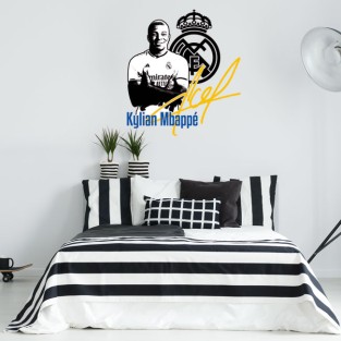 Vinilos fútbol kylian mbappé real madrid firma Vinilos fútbol kylian mbappé real madrid firma