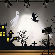 Vinilos halloween tenebroso fantasmas castillo