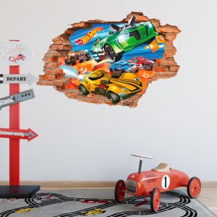 Vinilos agujero 3d coches hot wheels