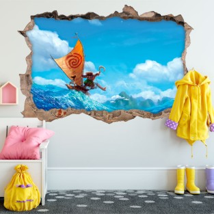 Vinilos infantiles agujero 3d disney moana