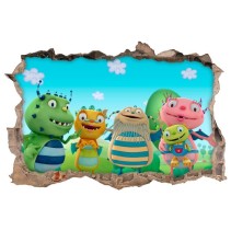 Vinilos infantiles agujero 3d henry el monstruo feliz