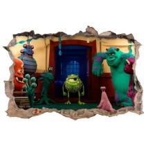 Vinilos infantiles agujero 3d monster university