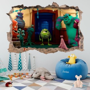 Vinilos infantiles agujero 3d monster university Vinilos infantiles agujero 3d monster university