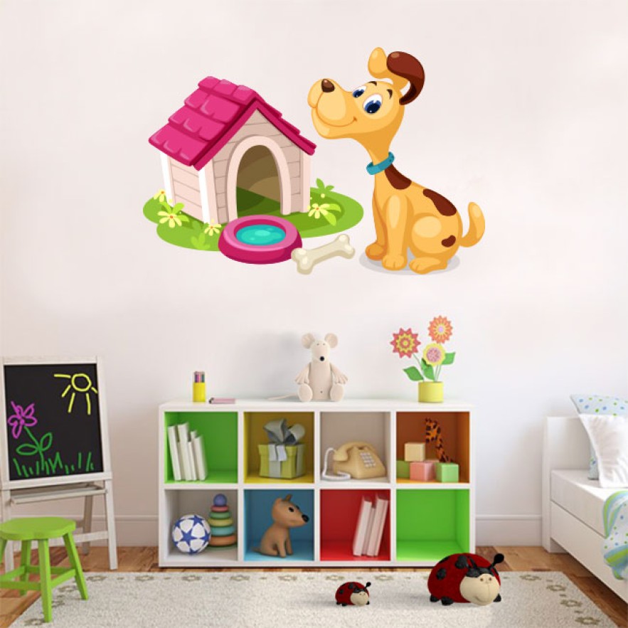 Vinilos infantiles perro y su casita