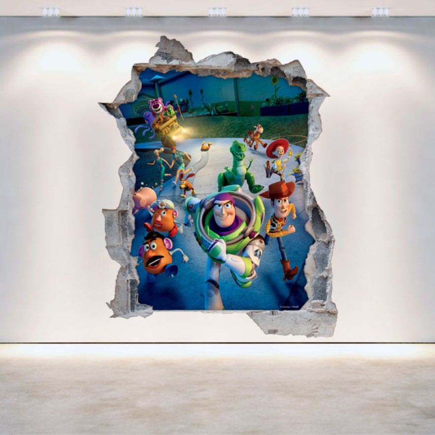 Vinilos infantiles agujero 3d toy story 3