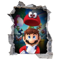 Vinilos agujero 3d videojuego mario bros