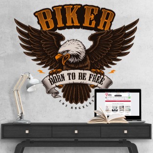Vinilos biker águila born to be free chopper Vinilos biker águila born to be free chopper