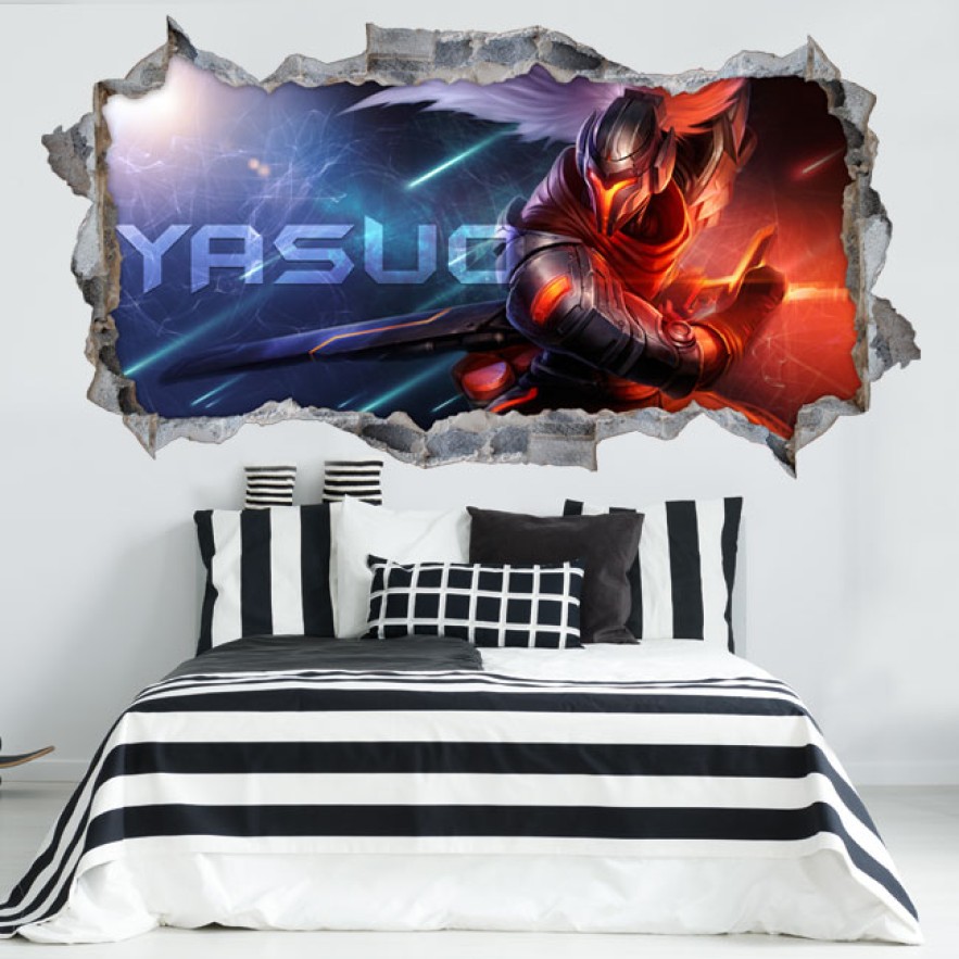 Vinilos y pegatinas agujero 3d league of legends