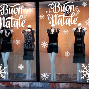 Vinilos comercio navidad buon natale Vinilos comercio navidad buon natale