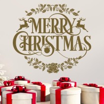 Vinilos decorativos navidad texto merry christmas