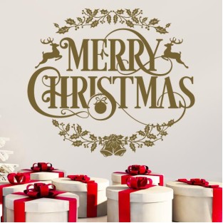 Vinilos decorativos navidad texto merry christmas Vinilos decorativos navidad texto merry christmas