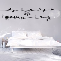 Vinilos pájaritos en ramas con estilo
