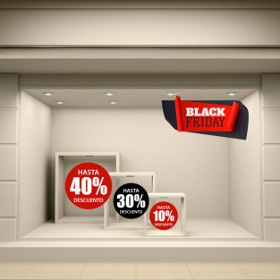 Vinilos para comercios texto black friday