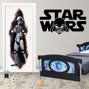 Vinilos 3d para puertas star wars capitán phasma Vinilos 3d para puertas star wars capitán phasma