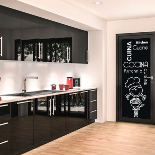 Vinilos puertas de cocinas en varios idiomas Vinilos puertas de cocinas en varios idiomas