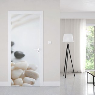 Vinilos decorativos puertas piedras zen