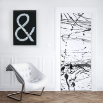 Vinilos decorativos puertas salpicaduras pintura negra