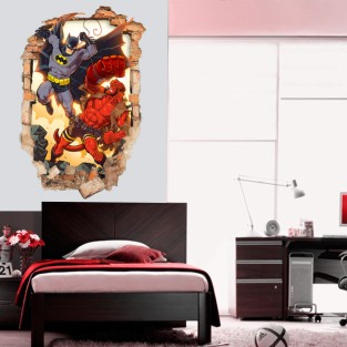 Vinilos decorativos agujero 3d batman Vinilos decorativos agujero 3d batman