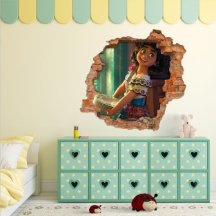 Vinilos efecto pared rota 3d disney encanto Vinilos efecto pared rota 3d disney encanto