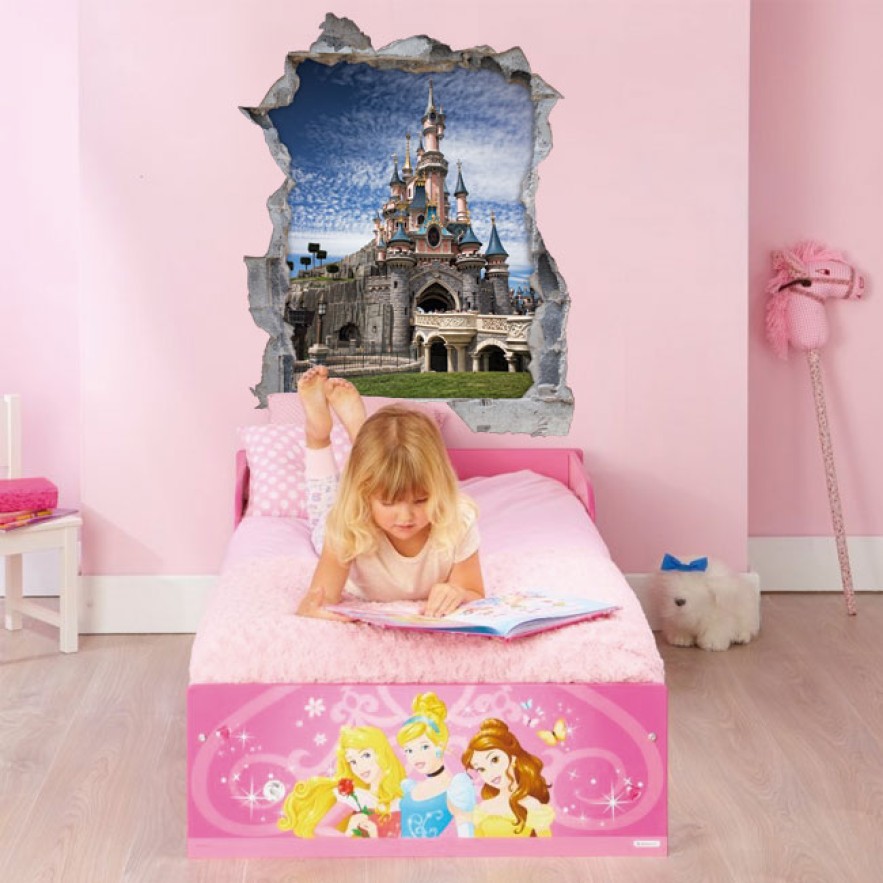 Vinilos infantiles agujero 3d castillo disneyland parís francia