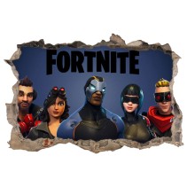 Vinilo agujero 3d paredes videojuego fortnite