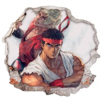 Vinilo agujeros 3d videojuego street fighter