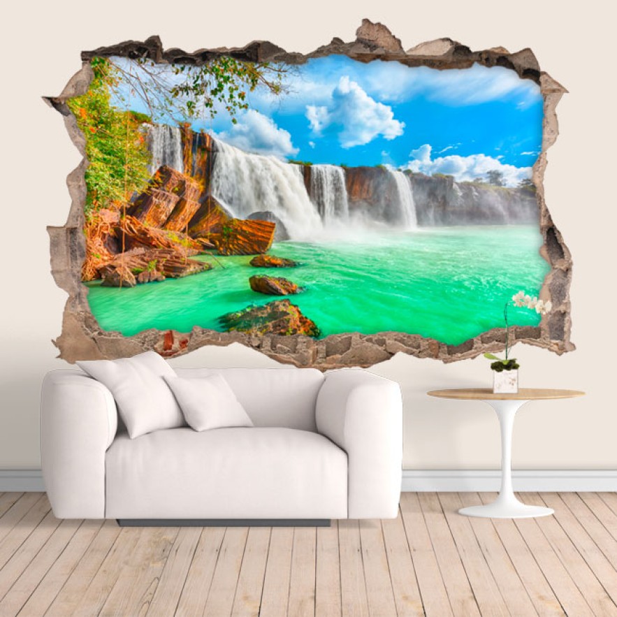 Vinilos agujeros 3d cascadas dray nur