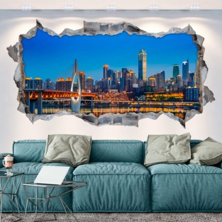 Vinilos decorativos agujero 3d china ciudad de chongqing