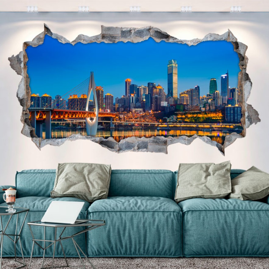 Vinilos decorativos agujero 3d china ciudad de chongqing