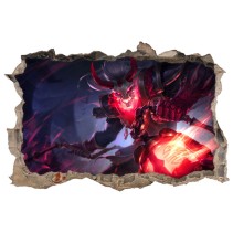 Vinilo agujero 3d paredes league of legends