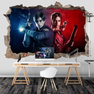 Vinilo paredes 3d resident evil