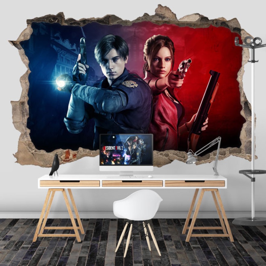 Vinilo paredes 3d resident evil