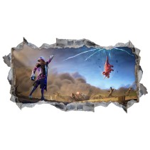 Vinilo decorativo agujero 3d star walker fortnite