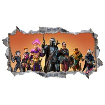 Vinilo agujero 3d videojuego fortnite skin mandalorian