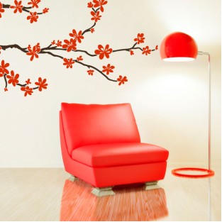 Vinilos decorativos rama árbol con flores Vinilos decorativos rama árbol con flores