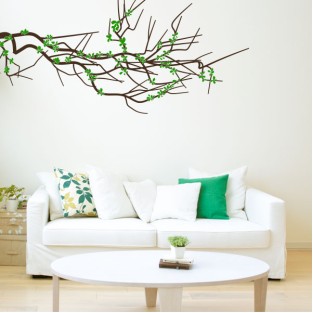 Vinilos decorativos rama floral pared Vinilos decorativos rama floral pared
