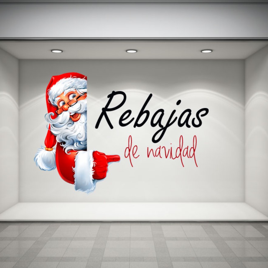 Vinilos comercios santa rebajas navidad