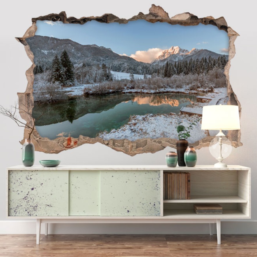 Vinilos agujero 3d reserva natural zelenci