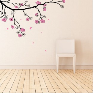 Vinilos rama de flor de cerezo o sakura japonés
