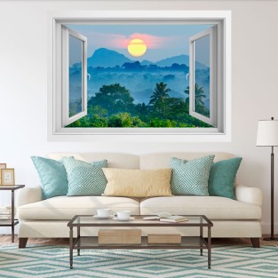 Vinilos ventanas 3d atardecer paisaje sri lanka Vinilos ventanas 3d atardecer paisaje sri lanka