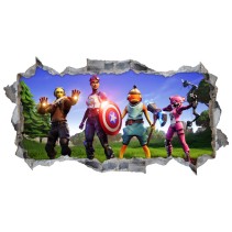 Vinilo agujero 3d videojuego fortnite skin avengers