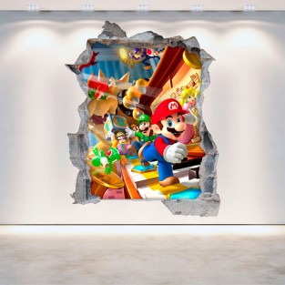 Vinilos agujeros 3d videojuego mario party ds Vinilos agujeros 3d videojuego mario party ds