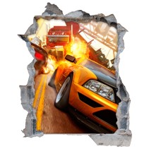 Vinilo decorativo 3d videojuego burnout revenge