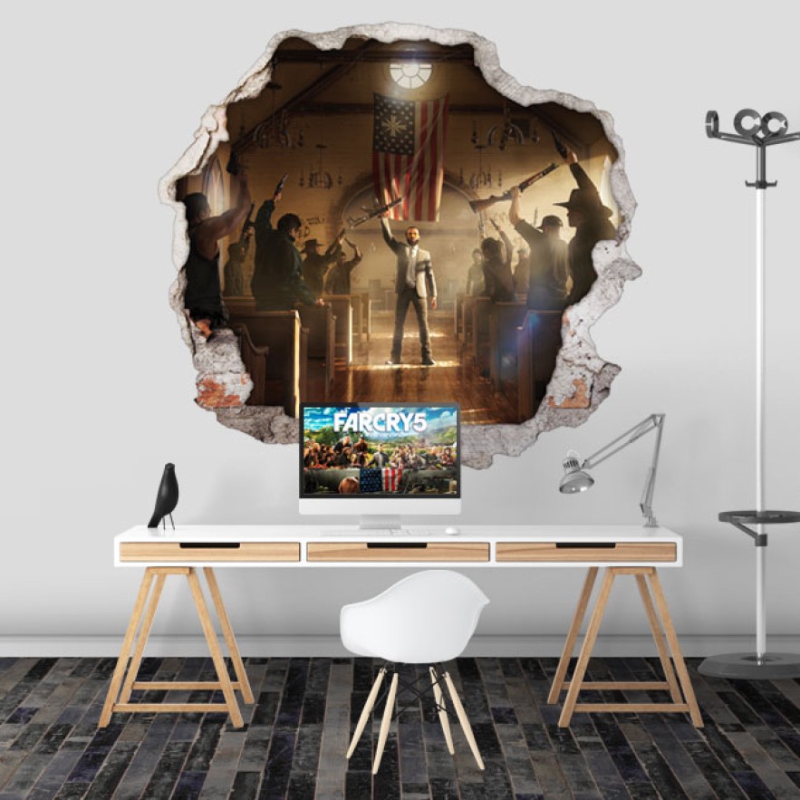 Vinilo agujero 3d videojuego far cry 5