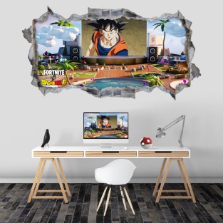 Vinilo videojuego fortnite dragon ball agujero 3d Vinilo videojuego fortnite dragon ball agujero 3d